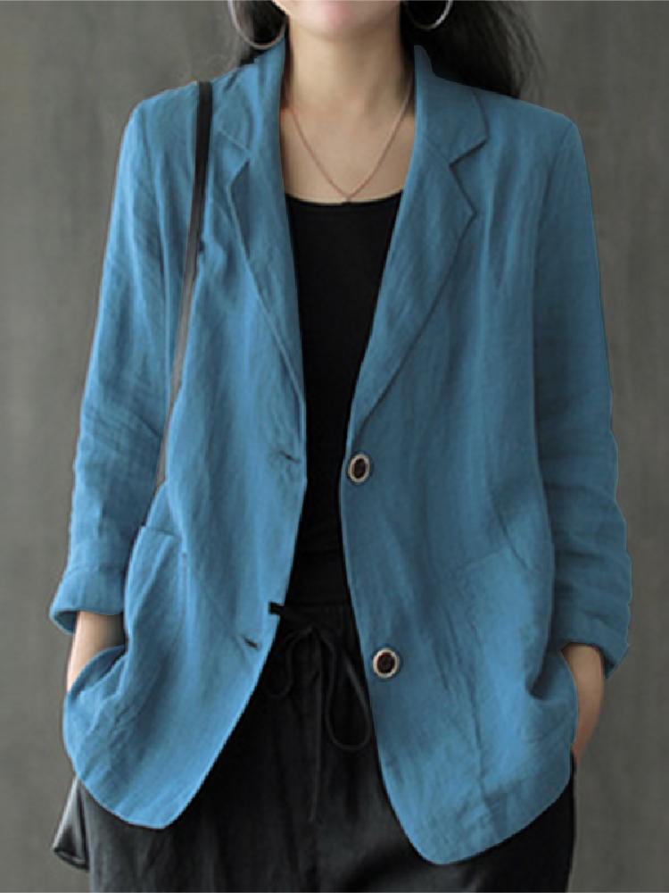 Blazer Women Oversized - Elegant Solid Blazer Women Autumn Overcoats