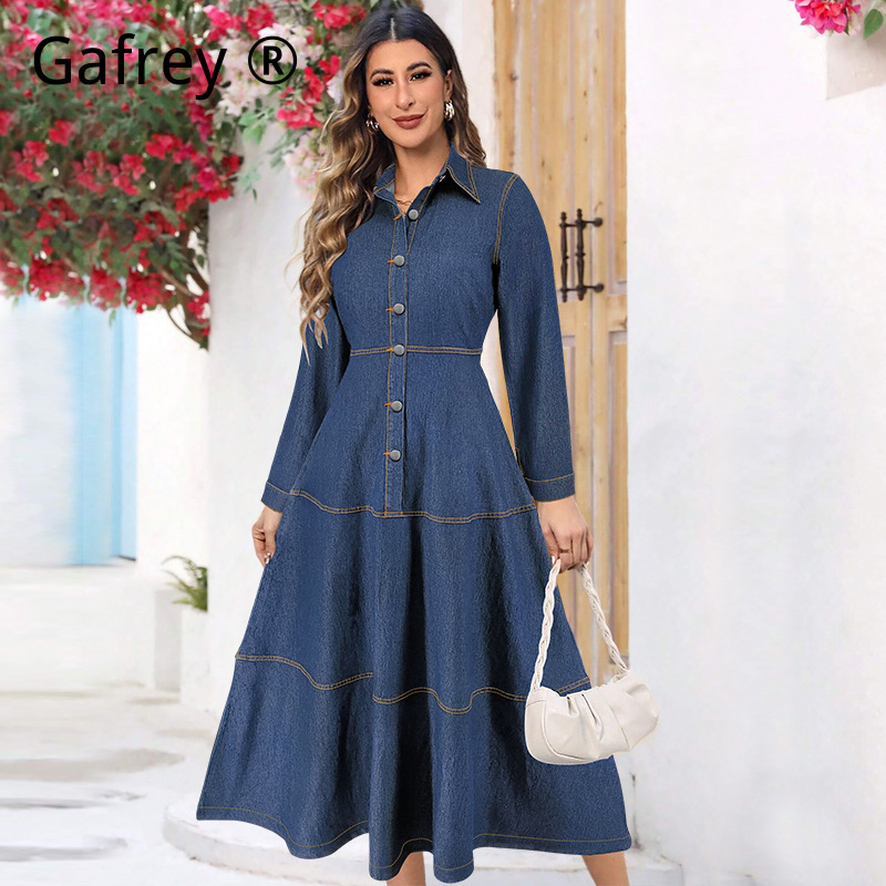 Women Fashion Jeans - New Fashion Denim Jean Shirt Dress