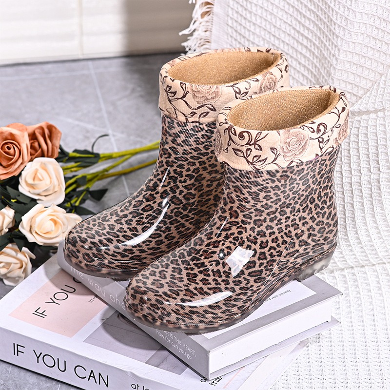 Women'S Fashion Gumboots - Women Wellies Waterproof Non-slip Plastic Rain