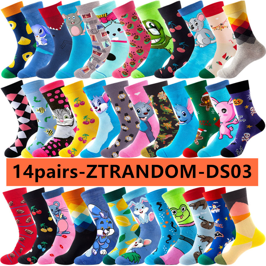 Women Fashion Youtube - 14pairs Anime Casual Crew Socks Men