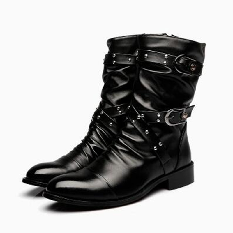 Women Fashion Youtube - Fashion Men's Leather High Quality Mid