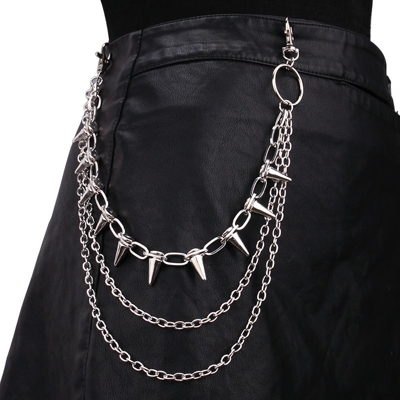 Women Fashion Jewellery - Hip Hop Punk Rock Metal Pants