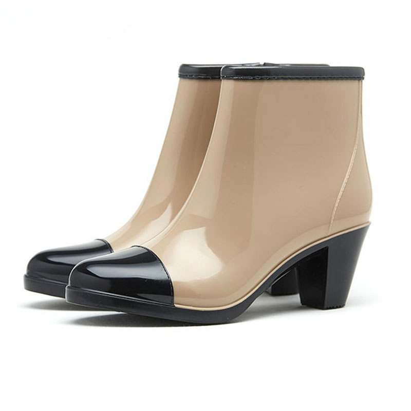Women'S Fashion Gumboots - Women's Rain Boots Waterproof PVC Plastic
