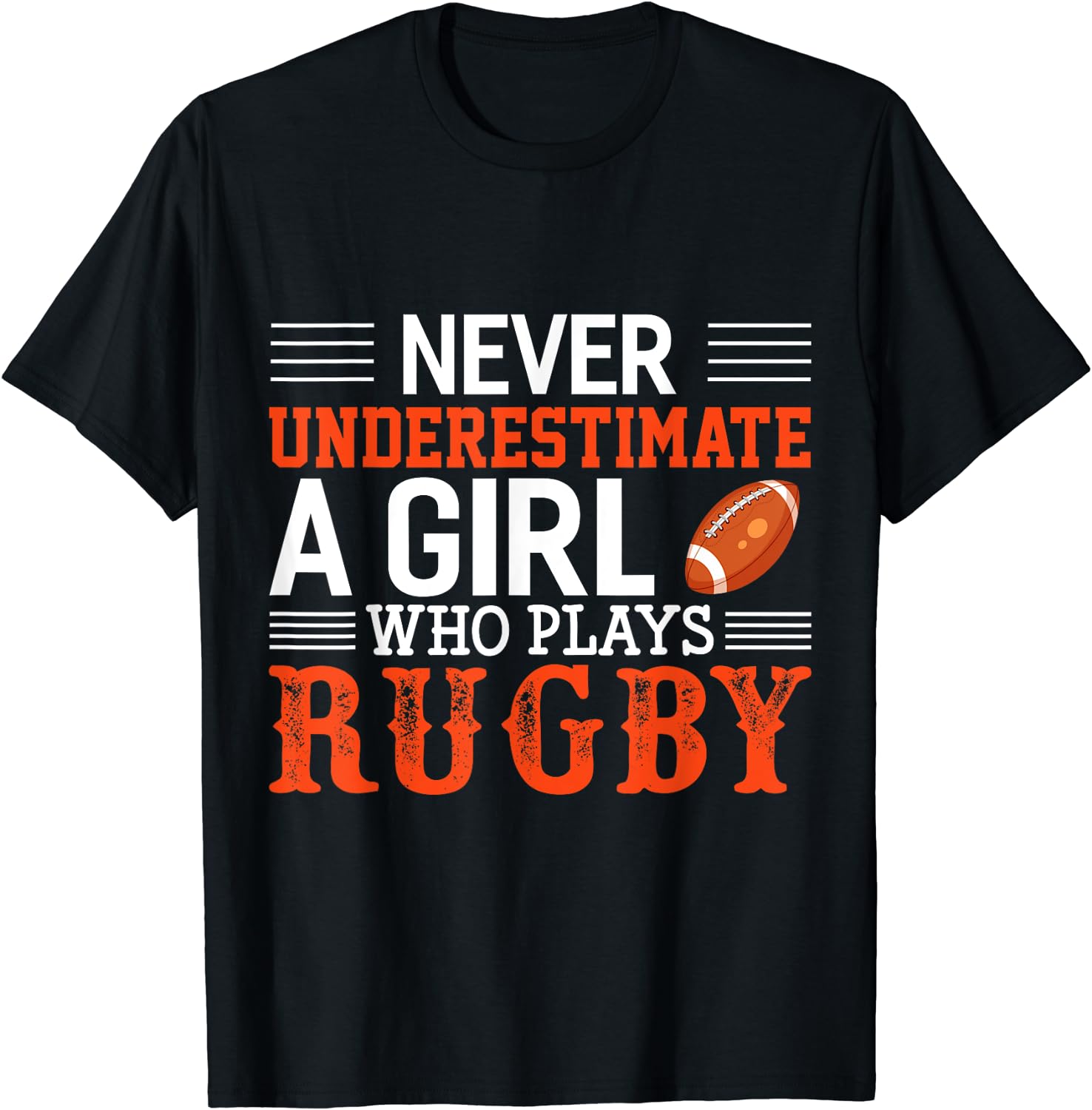 Women'S Fashion Rugby Top - Funny Rugby Never Underestimate A Girl