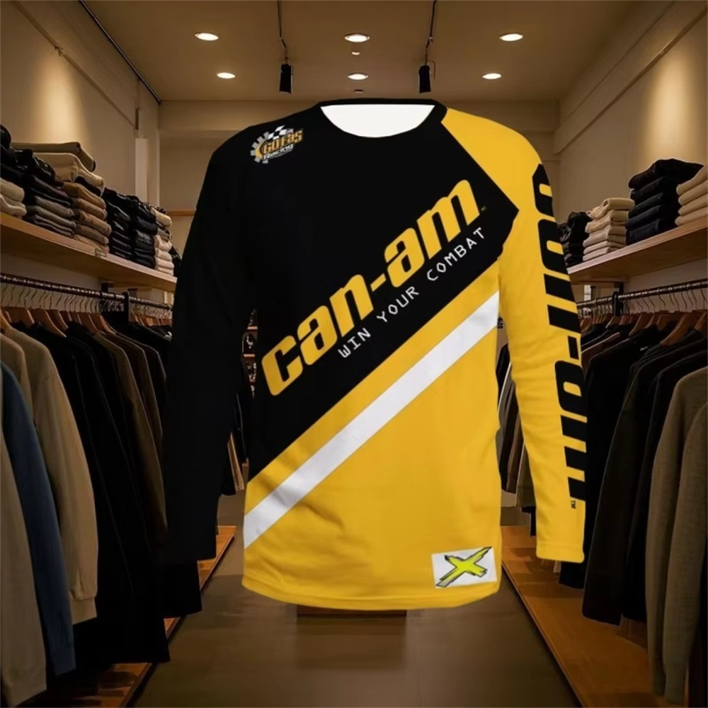 Women Fashion Outfits - Motorcycle Racing Long Sleeve Round Neck