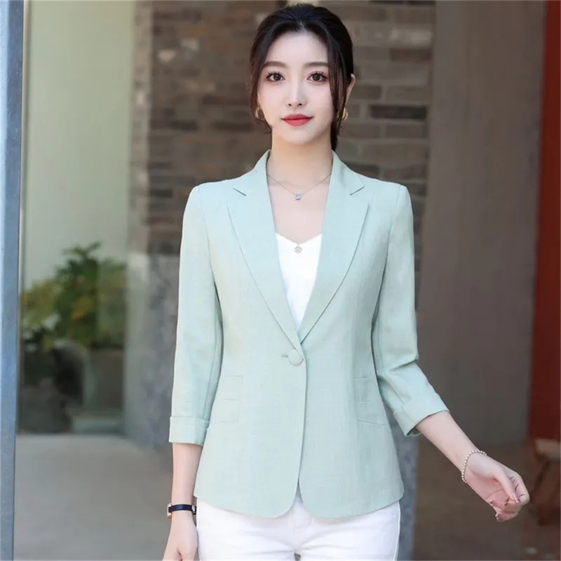 Elegant Women's Stripe 3/4 sle - Blazer Women Oversized review and price