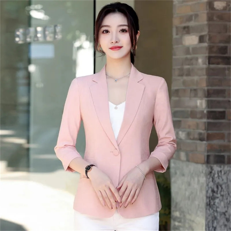 Elegant Women's Stripe 3/4 sle - Blazer Women Oversized review and price