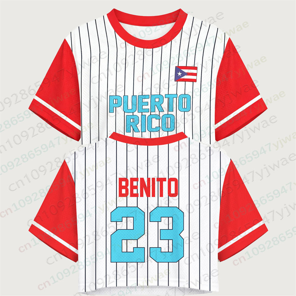 Puerto Rico Crop Top Jersey Pu - Women'S Fashion Rugby Top review and price