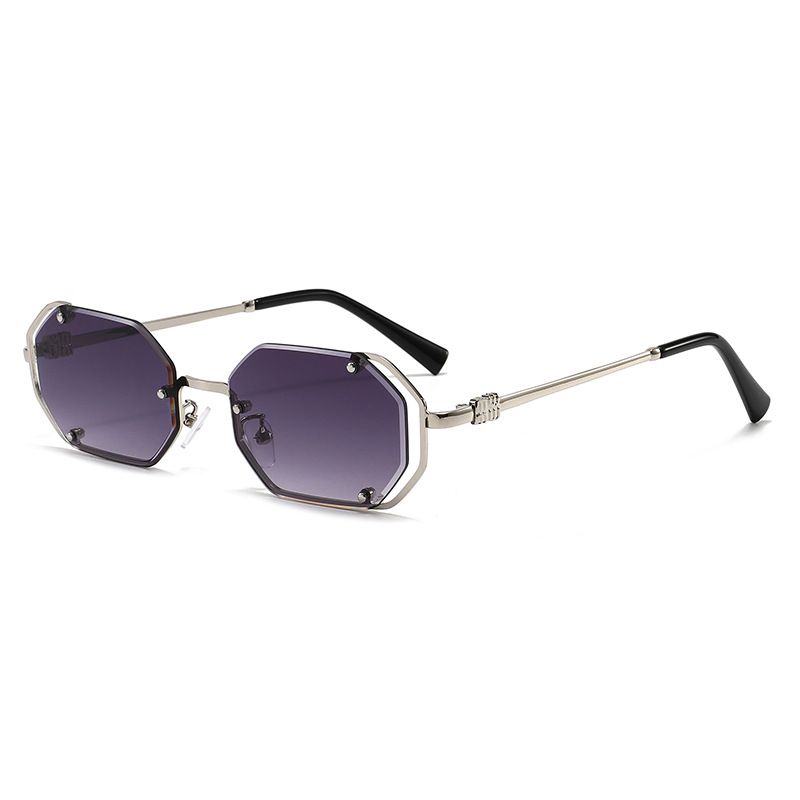 Polygonal metal sunglasses ret - Women Fashion Pose review and price