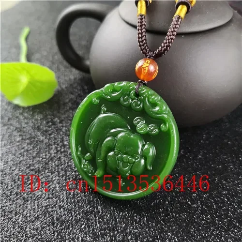 Natural Green Chinese Pig Carv - Women Fashion Jewellery review and price