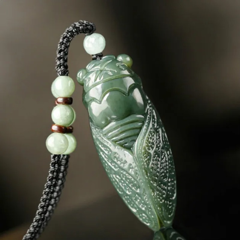 Natural Hetian Jade Cicada Pen - Women Fashion Jewellery review and price
