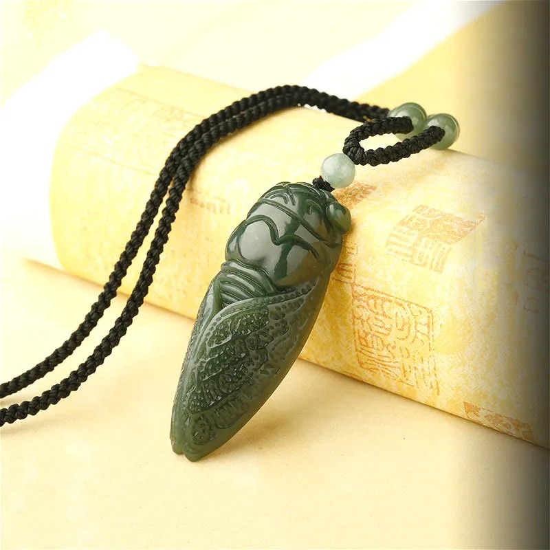 Natural Hetian Jade Cicada Pen - Women Fashion Jewellery review and price