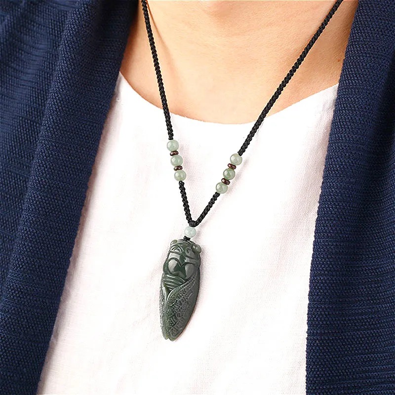 Natural Hetian Jade Cicada Pen - Women Fashion Jewellery review and price