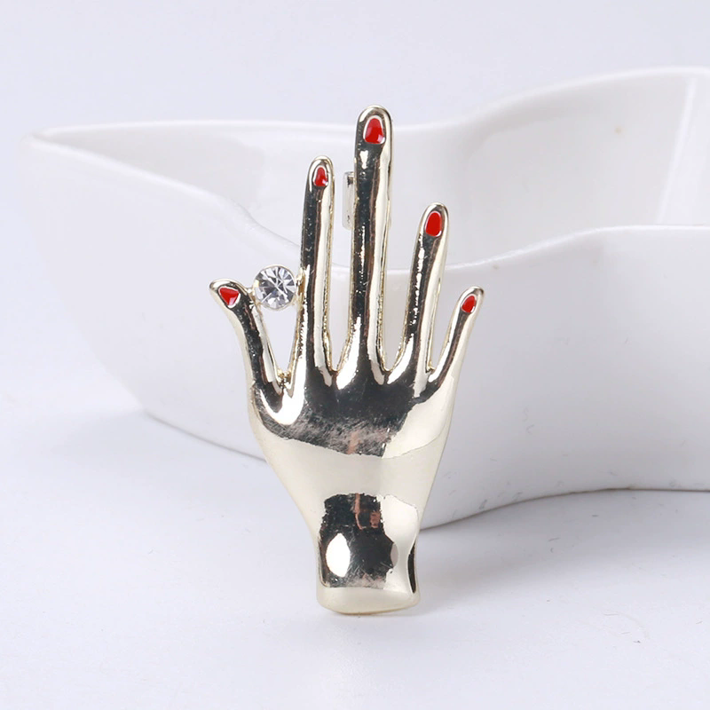 XIALUOKE Hand Pose Heart Brooc - Women Fashion Pose review and price