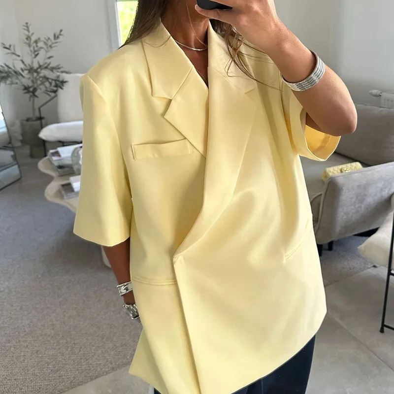 Ladies Loose Blazer Suit Solid - Blazer Women Oversized review and price