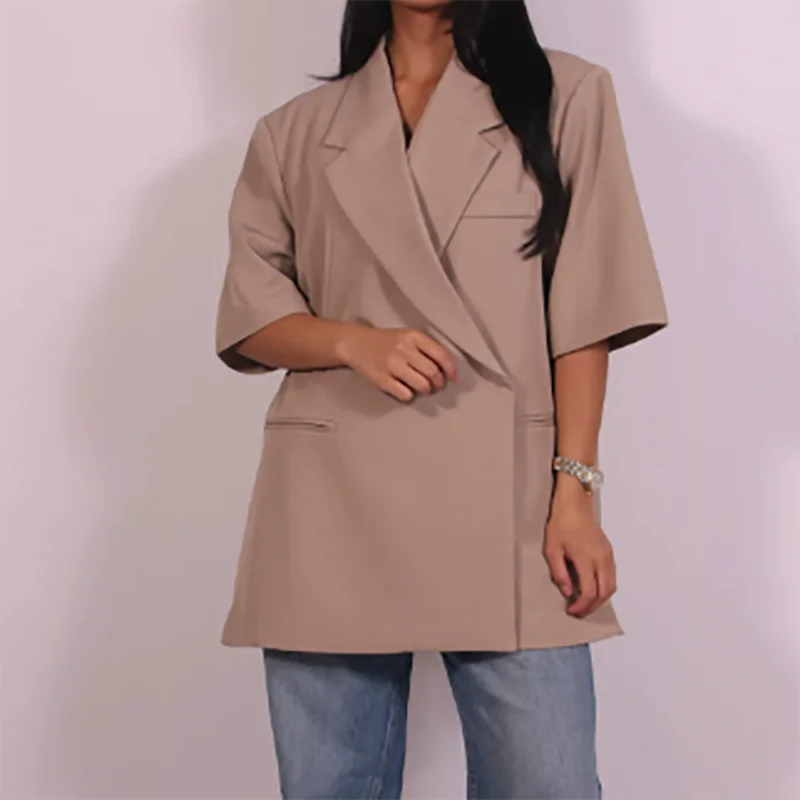 Ladies Loose Blazer Suit Solid - Blazer Women Oversized review and price