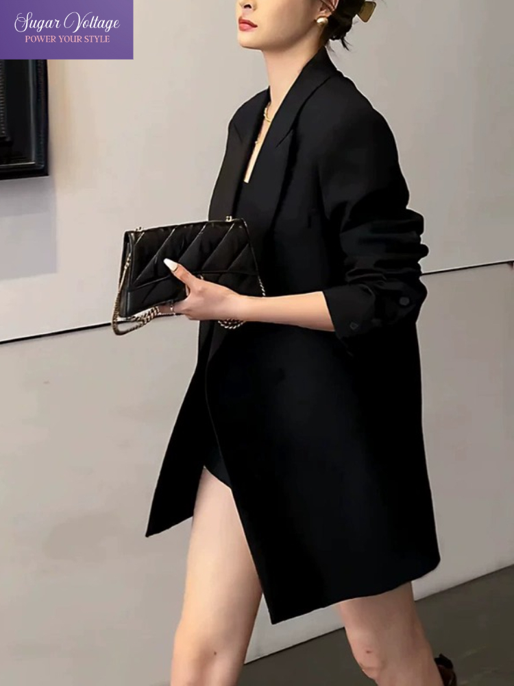 Korean Fashion Elegant Slim Fi - Blazer Women Oversized review and price