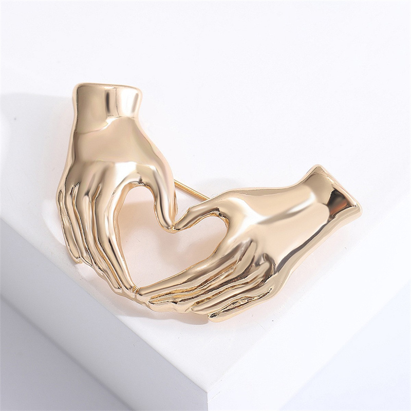 XIALUOKE Hand Pose Heart Brooc - Women Fashion Pose review and price