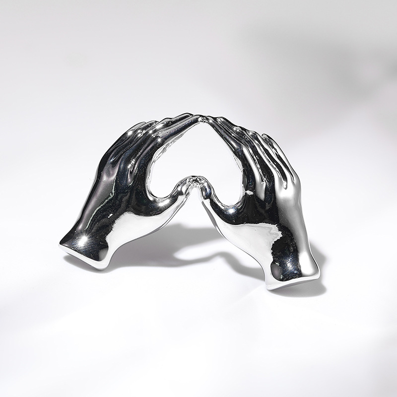 XIALUOKE Hand Pose Heart Brooc - Women Fashion Pose review and price