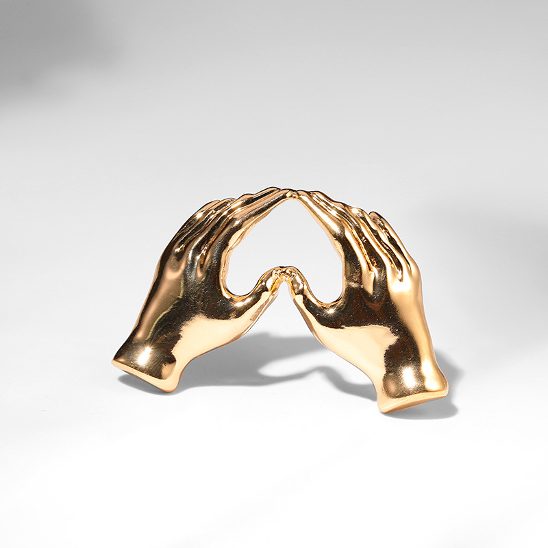 XIALUOKE Hand Pose Heart Brooc - Women Fashion Pose review and price