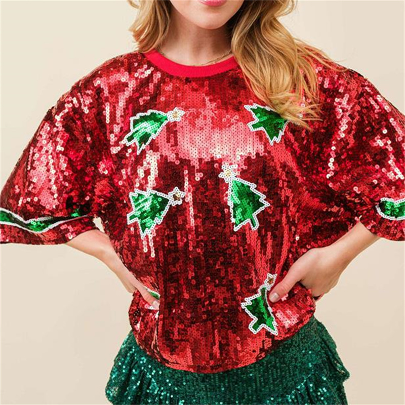 Womens Summer Fashion Sequins  - Women'S Fashion Rugby Top review and price