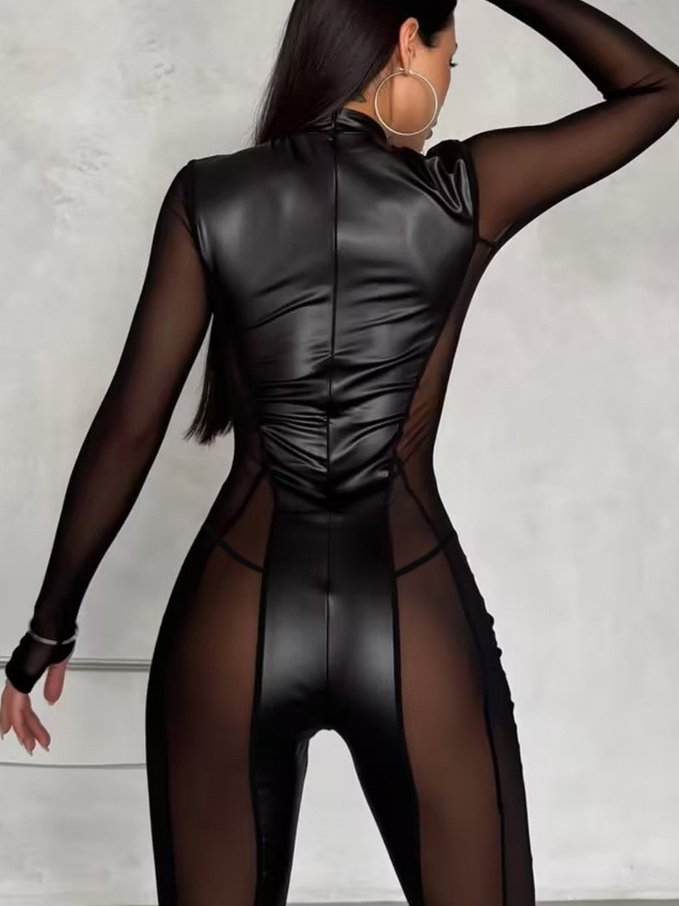 Fashion Spliced Mesh Back Zipp - Women Fashion Outfits review and price