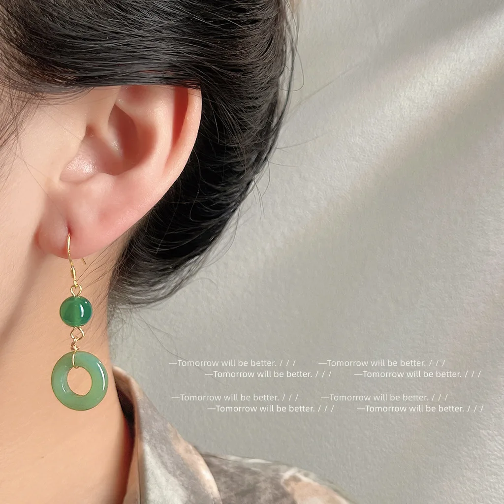 Green Real Jade Ring Earrings  - Women Fashion Jewellery review and price