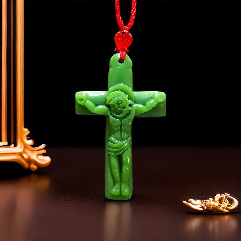 Green Real Jade Cross Pendant  - Women Fashion Jewellery review and price