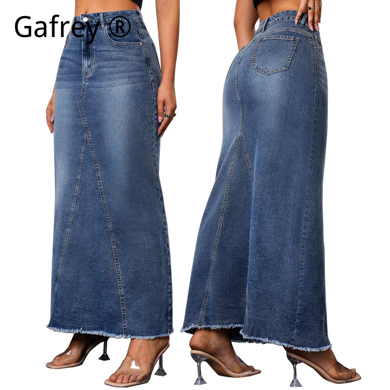 Women Denim Midi Skirt High Wa - Women Fashion Jeans review and price