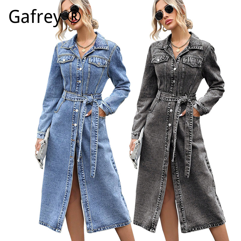 Women Long Sleeve Denim Dress  - Women Fashion Jeans review and price