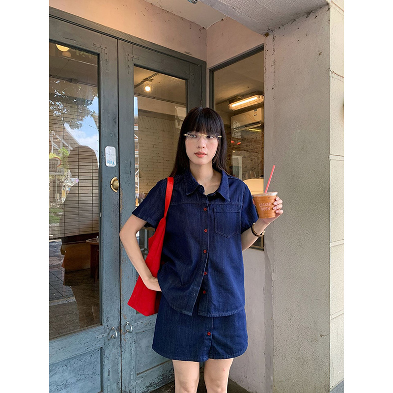 Benuynffy Retro Short Sleeved  - Women Fashion Jeans review and price