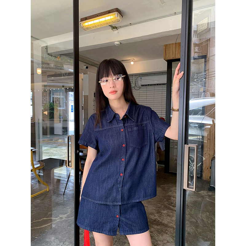 Benuynffy Retro Short Sleeved  - Women Fashion Jeans review and price