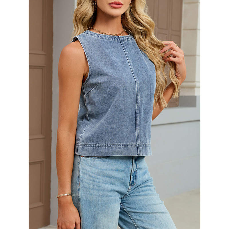 Benuynffy Casual Round Neck De - Women Fashion Jeans review and price