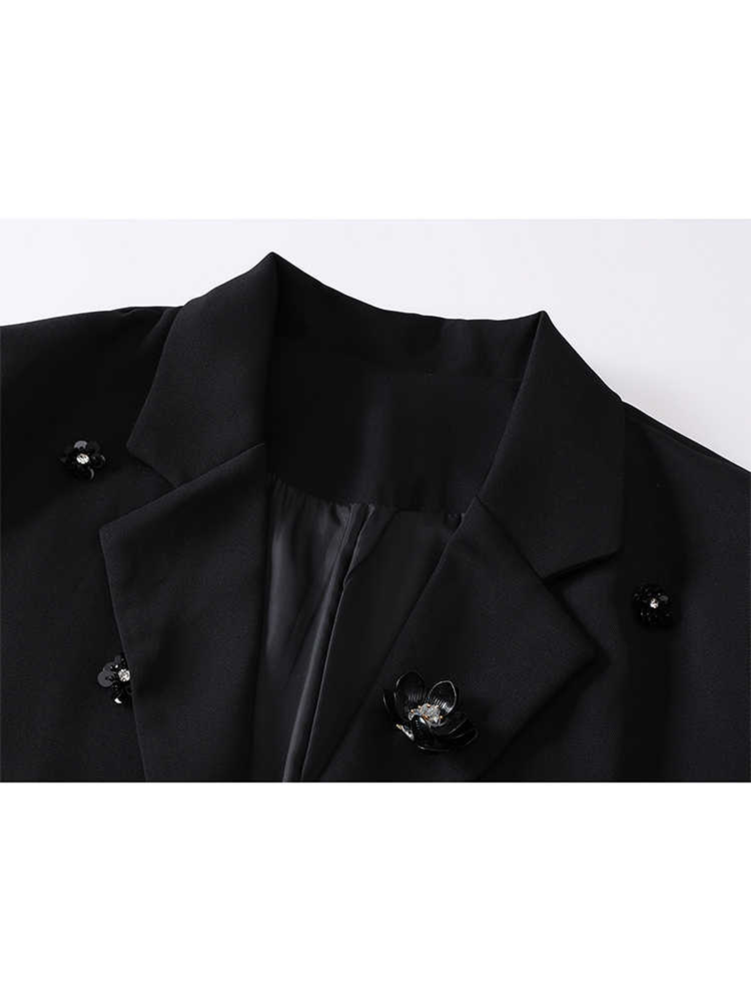 Women Black Gothic 3D Floral B - Blazer Women Oversized review and price