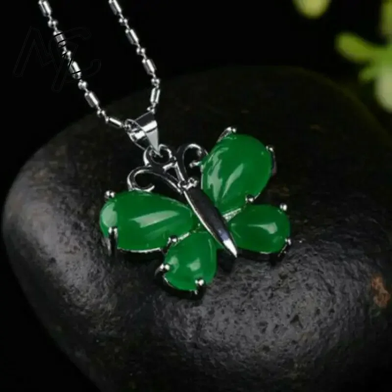S925 Silver Green Jade Butterf - Women Fashion Jewellery review and price
