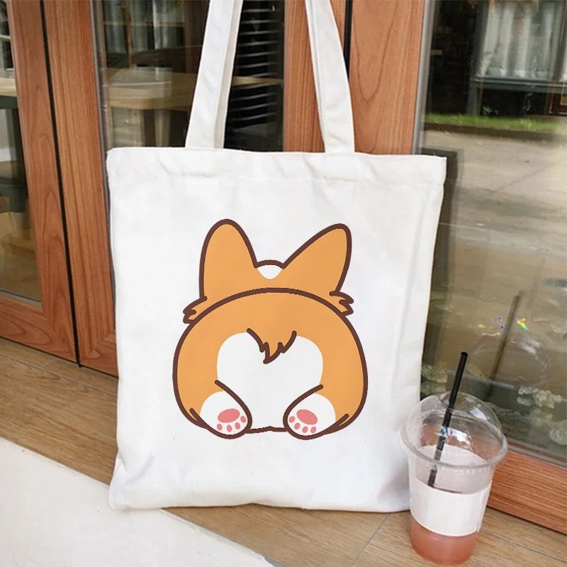 Various Poses of Puppies Tote  - Women Fashion Pose review and price