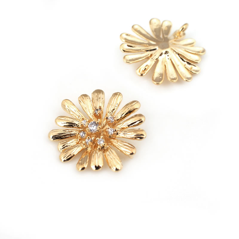 18K Gold Color Brass Sunflower - Women Fashion Jewellery review and price