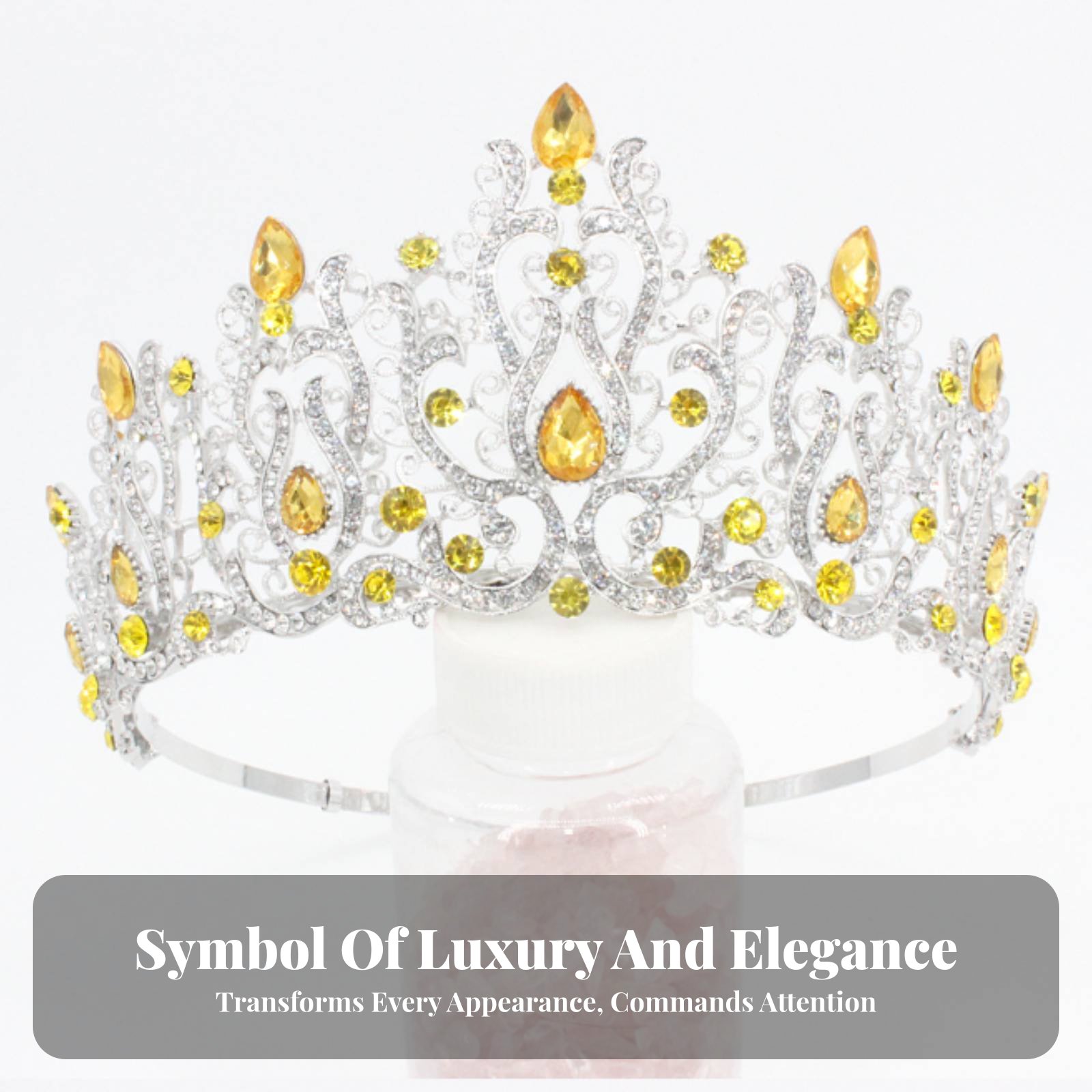 Crystal Pageant Crown Encruste - Women Queen Fashion review and price