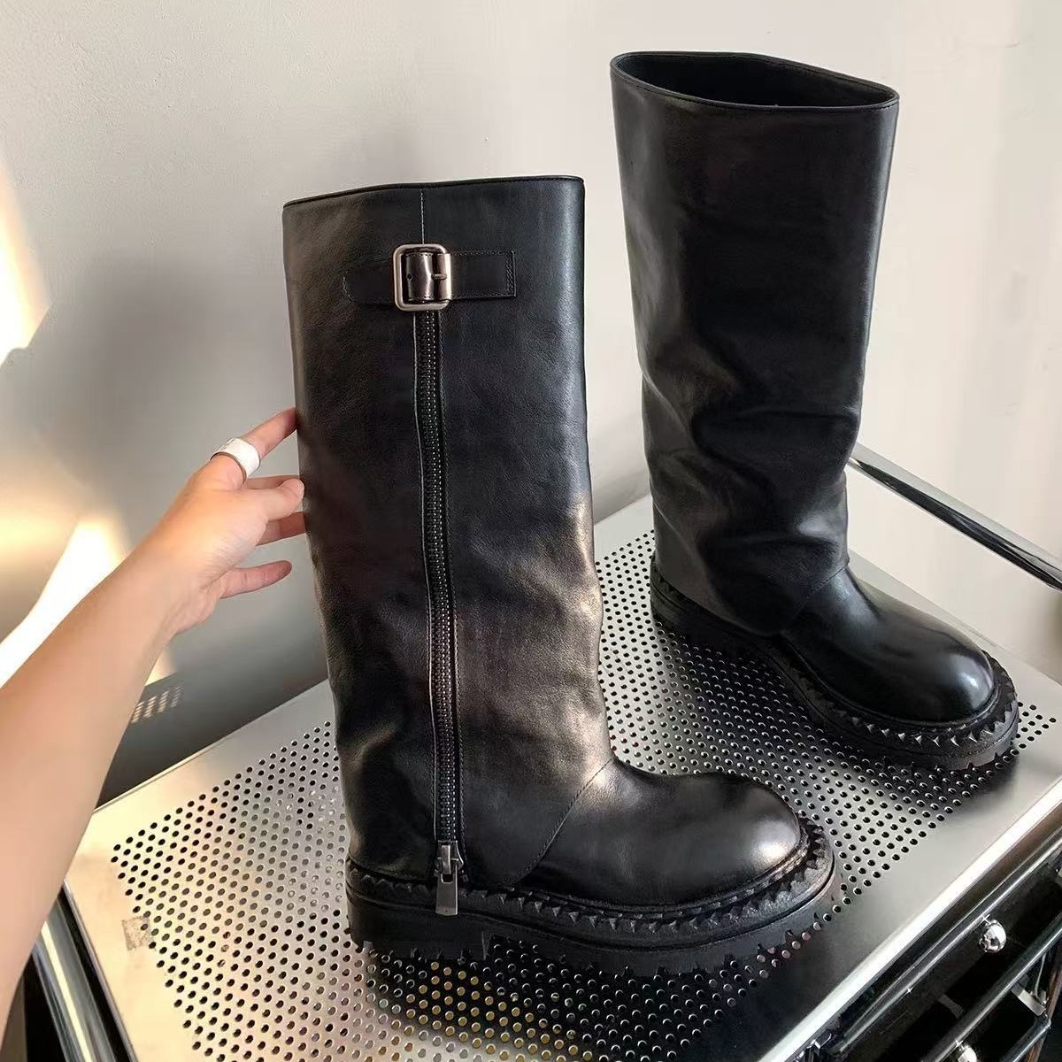 Women Boots Thick Sole Height  - Women Fashion Youtube review and price