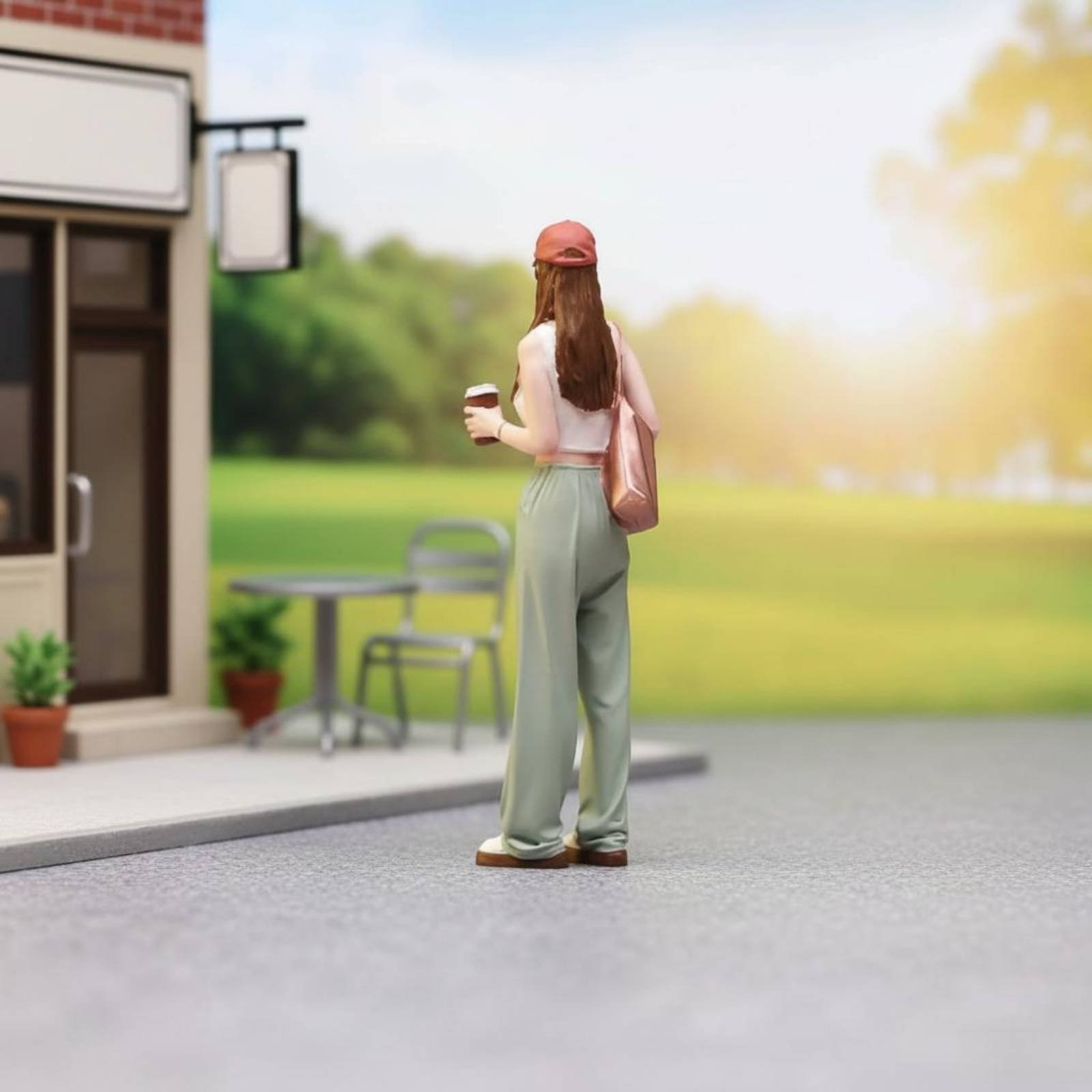 Girl Figure Holding Coffee Col - Women Fashion Pose review and price