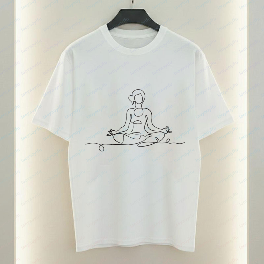 Yoga Pose T-Shirt Minimalist L - Women Fashion Pose review and price